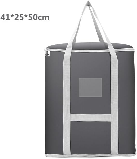 Kuber Industries Storage Bag | Foldable Storage Bag | Moisture Proof Wardrobe Organizer | Underbed Storage Bag for Blanket-Clothes | Travel Moving Bag with Handle | S ZH011GY | Gray