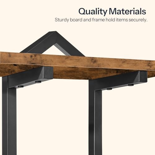 HOOBRO Floating Shelves for Wall, Set of 2 Wall Shelf, 15" Hanging Shelves | 2-Tier Wall Mounted Storage Shelves, for Living Room Bedroom Kitchen Office Study Bathroom Wall Decor, Rustic Brown and Black