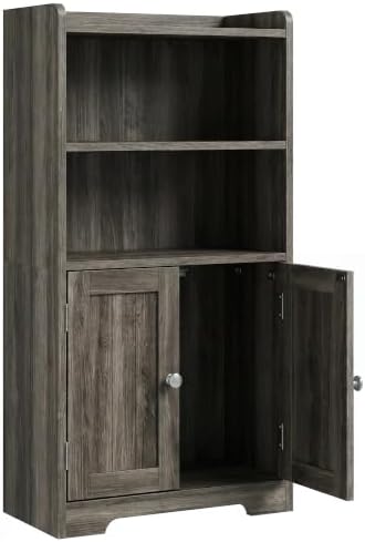 ChooChoo Small Bathroom Storage Cabinet with 2 Door and Shelves