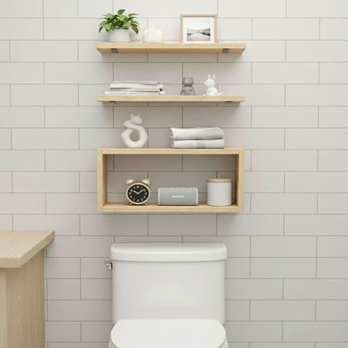 Floating Shelves 15.7 Inch 3 Pack Wall Mount Shelves Hidden Bracket