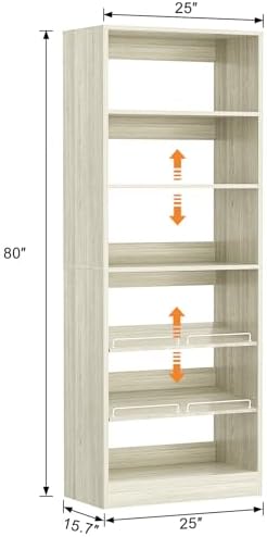Unikito 25" Closet System Shoes Organizer, Adjustable Shoe Rack for Closet