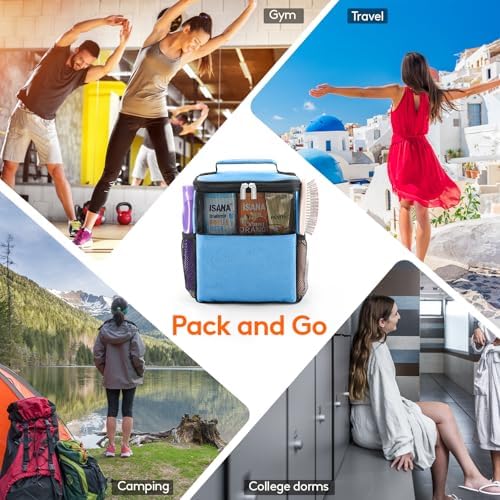 Lifewit Mesh Shower Caddy Bag Portable for College Dorm Room Essentials, Hanging Organizer Basket, Quick Dry Tote Bag for Camping, Bathroom, Beach, Travel, Medium, Blue | Portable, Quick Dry, College Dorm Room Essentials, Tote Bag for Toiletry, Bathroo...