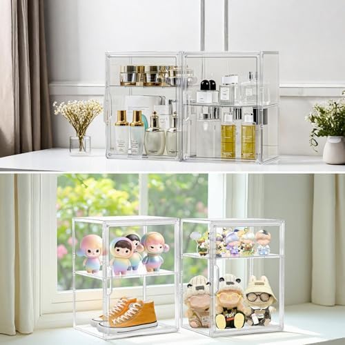 Attelite X-Large Acrylic Display Case Boot Shoe Storage Boxes 2 Pack