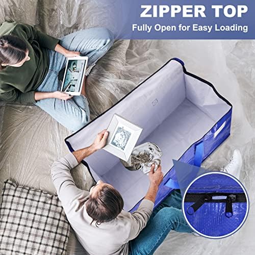 StorageRight Moving Bags, Moving Boxes, 93L 4-Pack Sotrage Bags Totes, Blue
