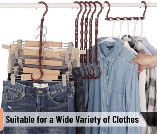 Mr. Pen- Space Saving Hangers, 8 pcs, 360° Rotating Hooks