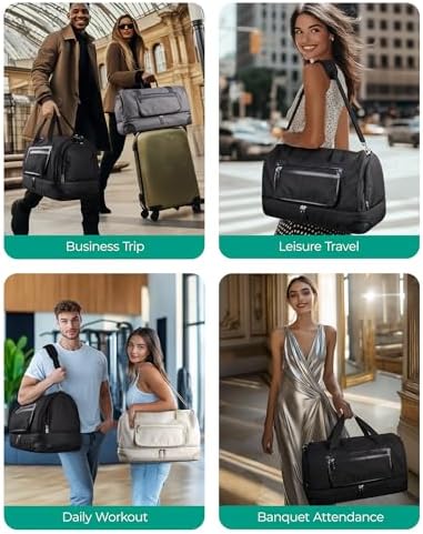 BAGSMART Medium Garment Bags for Travel, Convertible Travel Garment Duffle Bag Suit Bags for Women, 2 in 1 Garment Bags with Shoe Compartment