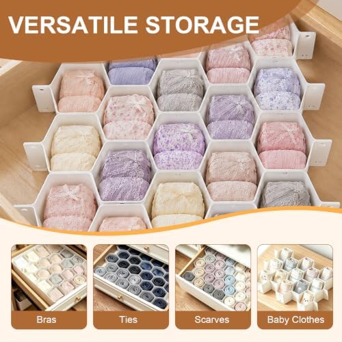 Panties Organizer for Drawer, Honeycomb Cell Divider
