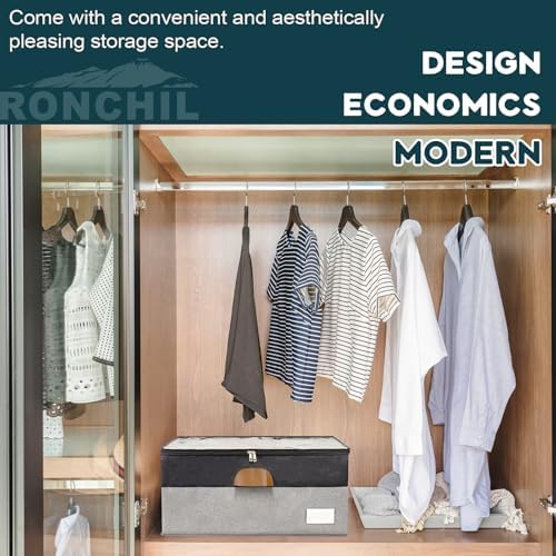 1 Pack Shoe Organizer for Closet Foldable Storage Box with Clear Cover