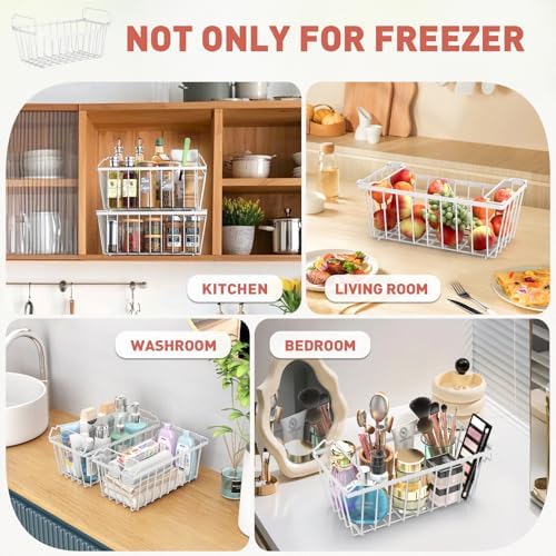 Goovilla Freezer Organizer Bins for 5-7 Cu.FT Chest Freezer,8 Pack White