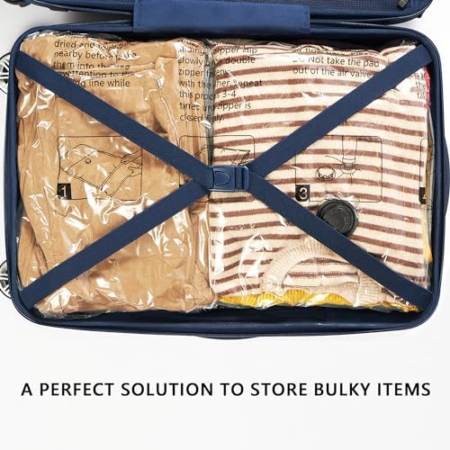 Vacuum Storage Bags, Compression Packing Space Saver Seal Bags for Clothing Bedding Comforters Blankets Pillows, 14 Jumbo
