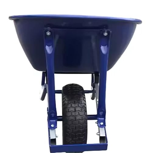 Heavy Duty Steel Garden Wheelbarrow with Wooden Handle, 100L Capacity and 4.00-8 Pneumatic Wheel