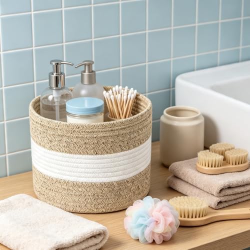 Woven Rope Basket for Storage 7.87x7.08Inch 1PACK