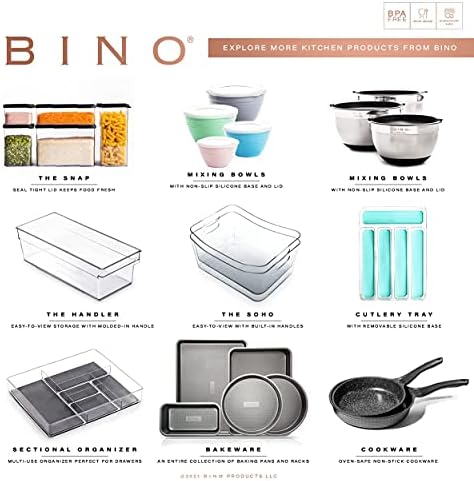 BINO | Stackable Storage Drawers, Large - Clear | THE CRATE COLLECTION | Storage Bins With Drawers | Bathroom Organizers | Under Sink Organizer | Vanity Cabinet Home Organization (Pack of 2)