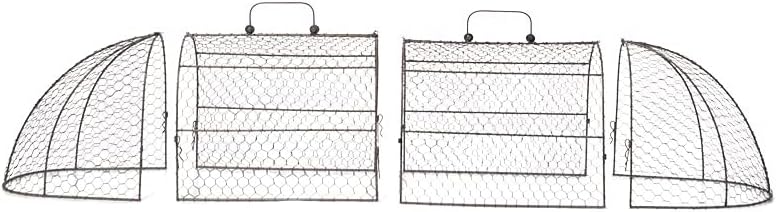 Gardener’s Supply Company Chicken Wire Cloche Garden Plot Plants Cover Protector | Sturdy Arch Metal Tunnel Cage Flowerbeds and Seedlings Garden Protection from Wild Animals | (3-in-1 Set) Extra Large