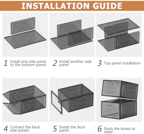 caktraie 10 Pack Shoe Organizer Stackable