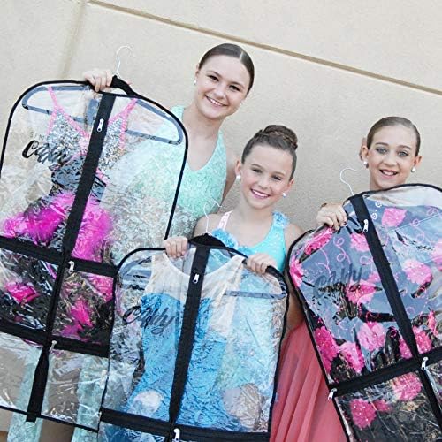 Costume Garment Bag with Pockets, Black Trim