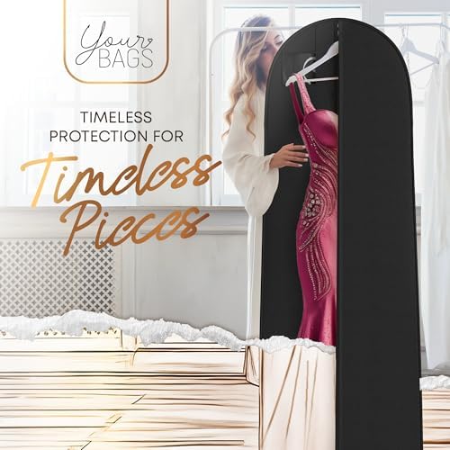 Your Bags Women's Dress & Gown Garment Bag, 72" x 24", 10" Tapered Gusset