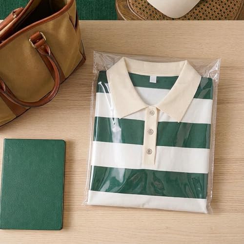 Yotelab Self Sealing Clear Bags for Shirts and Sweaters, 12x16 In, 100 Pcs