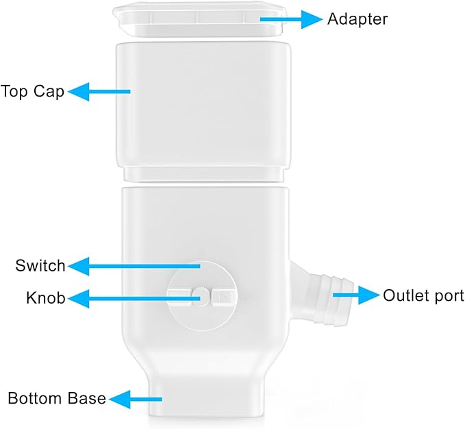 Downspout Diverter, Rainwater Diverter Fits for 3"x4" Oversize Downspout and 2"x3" Downspout, Rainwater Collection System with Adjustable Valve, Diverts Water into Rain Barrel, 4ft. Hose