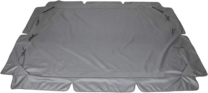 Swing Chair Canopy Replacement, 2 Seater Garden Seat Cover, Waterproof Windproof Anti-UV Heavy Duty Rip Proof Hammock Top Outdoor Furniture Covers (Grey, Small), Gray