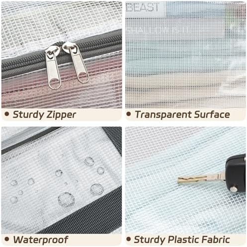 Fixwal Storage Bags 4 Pack 75L XL Mesh Clear for Blankets Clothes Comforter
