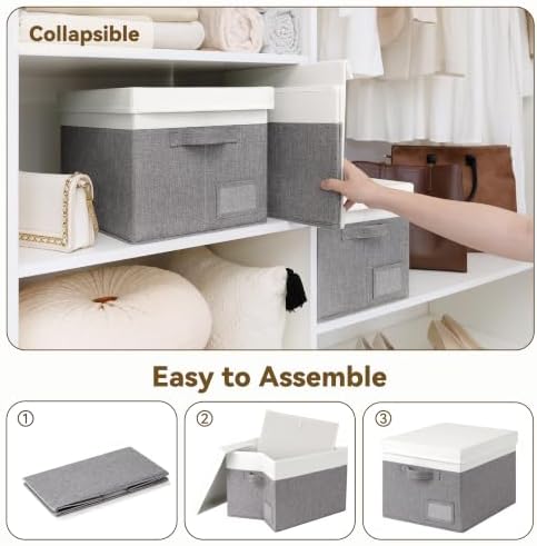 GRANNY SAYS Storage Bins with Lids, Decorative Storage Boxes with Lids