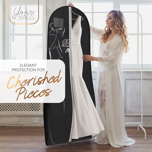 Your Bags Women's Dress & Gown Garment Bag, 72" x 24", 10" Tapered Gusset