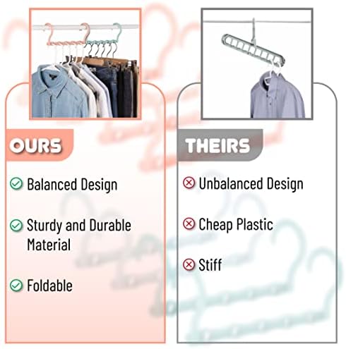 Mr. Pen- Space Saving Hangers, 8 pcs, 360° Rotating Hooks