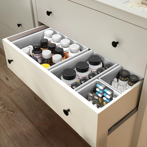 Simple Houseware Underwear Drawer Organizer, Set of 6, Gray