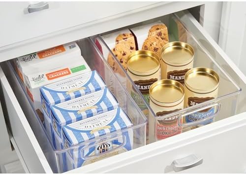 iDesign Recycled Plastic Pantry Storage Bin - Linus Collection - Clear (Pack of 4)