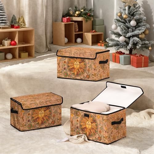 Stackable Clothes Storage Bins with Lids 3 Pack