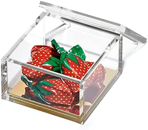 OfficeGoods Acrylic Desk Organizer with Gold Base, Small