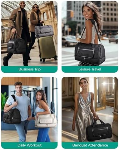 BAGSMART Medium Garment Bags for Travel, Convertible Travel Garment Duffle Bag Suit Bags for Women, 2 in 1 Garment Bags with Shoe Compartment