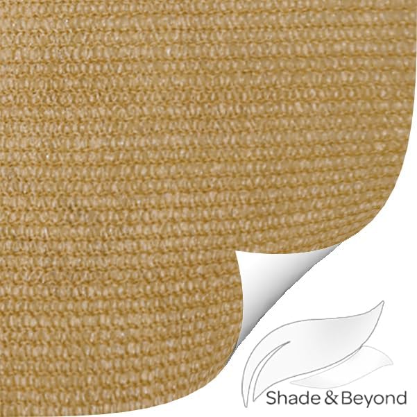 Shade&Beyond Rectangle 20'X20' Sun Shade Sail Sand Permeable Sand Canopy for Patio Garden Yard Deck Pergola (We Make Custom Size)