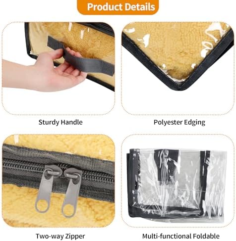 Blanket Storage Bags 6 Pack 35L Clear Plastic Clothes Closet Organizer