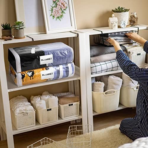 Kenning 20 Pcs Clear Zippered Storage Bags, Sheet, White, 12 x 10 x 4 Inch