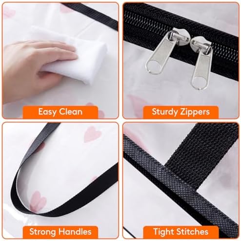 Lifewit 60L Clear Clothes Storage Bags,Plastic Foldable Blanket Storage Bag