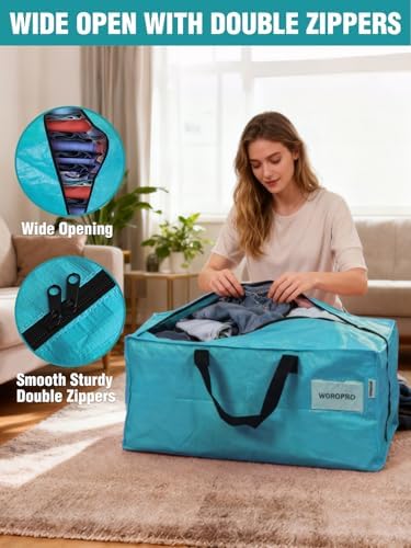 WORKPRO 4 Pack Extra Large Moving Bags with Backpack Straps & Handles