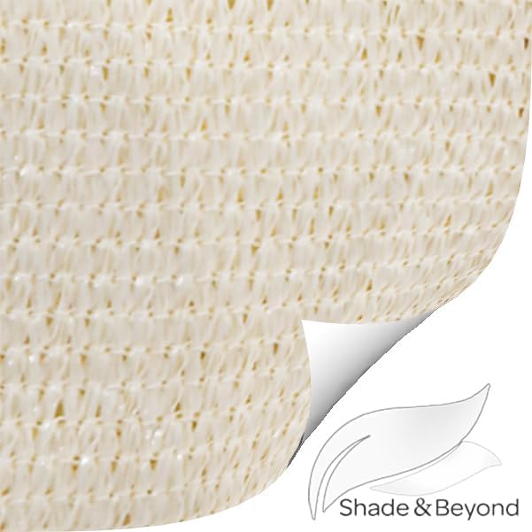 Shade&Beyond Shade Sail Sun Canopy 10'x 13' Rectangle UV Block for Patio Deck Yard and Outdoor Activities Cream, (We Make Custom Size)