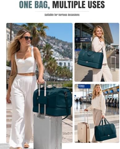 Garment Duffle Bag for Travel, Convertible Duffel Bag with Shoe Compartment