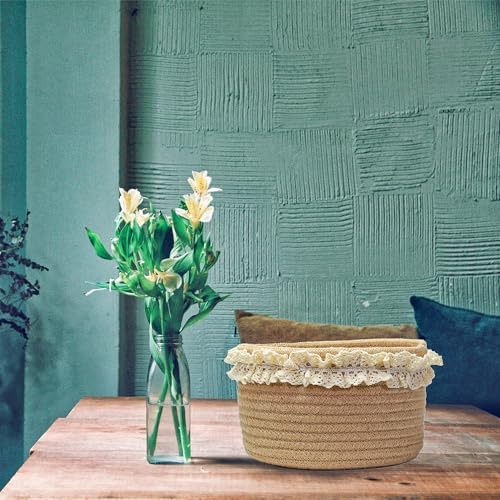 Basket for Gifts, Small Cute Decorative Jute Baskets for Baby
