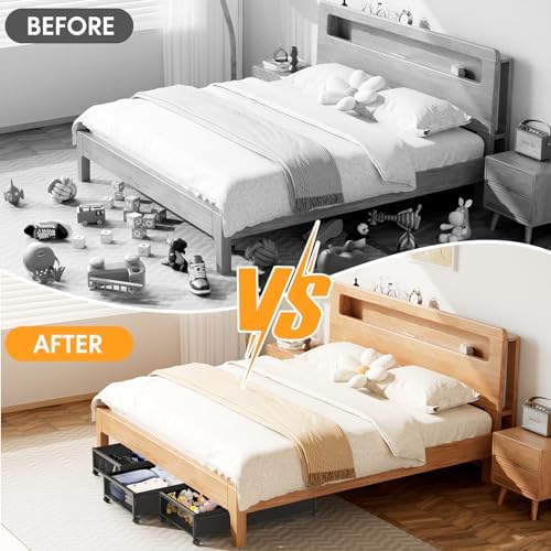 Under Bed Storage with Wheels,1 Pack Under Bed Storage Containers,Underbed Shoe Storage Bedroom
