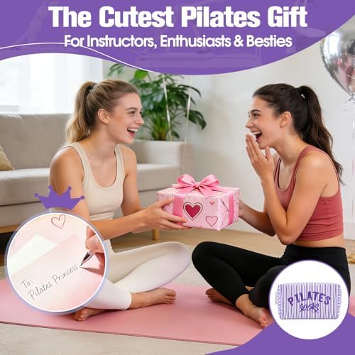 Pilates Grip Socks Bag Embroidered Seersucker Pouch for Women