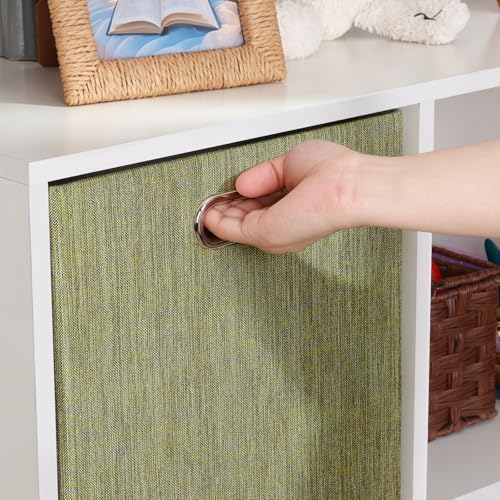 Posprica Storage Cubes, 13 x 13 x 13 Inches Fabric Bins with Double Handles