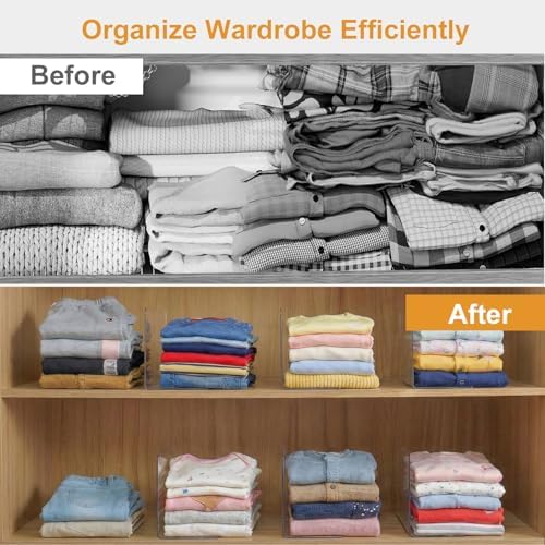 SortNStore Shelf Dividers Closet Organization: 6" Tall x 10" Deep (Small)