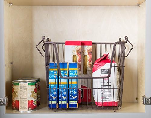 DII Metal Wire Utility Storage Bin, Large Rectangle, 13x10x11", Bronze
