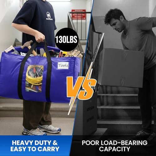 TAILI 2 Pack Dark Blue XXL Moving Bags,Storage Bags with Visible Window