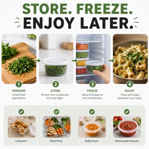 Greenco Small Food Storage Containers - 20 pcs | Plastic Food Containers with Lids | Deli Containers | Meal Prep Container | Pantry, Fridge, Kitchen Organization | Cereal, Spices, Snack Containers