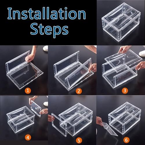 12 Pack Shoe Boxes, Rigid Clear Acrylic Panels Sneaker Display Cases
