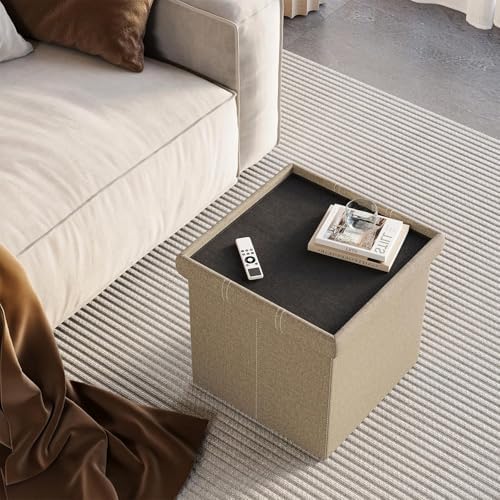 YOUDENOVA Storage Ottoman, Small Ottoman Foot Rest, Ottoman with Storage